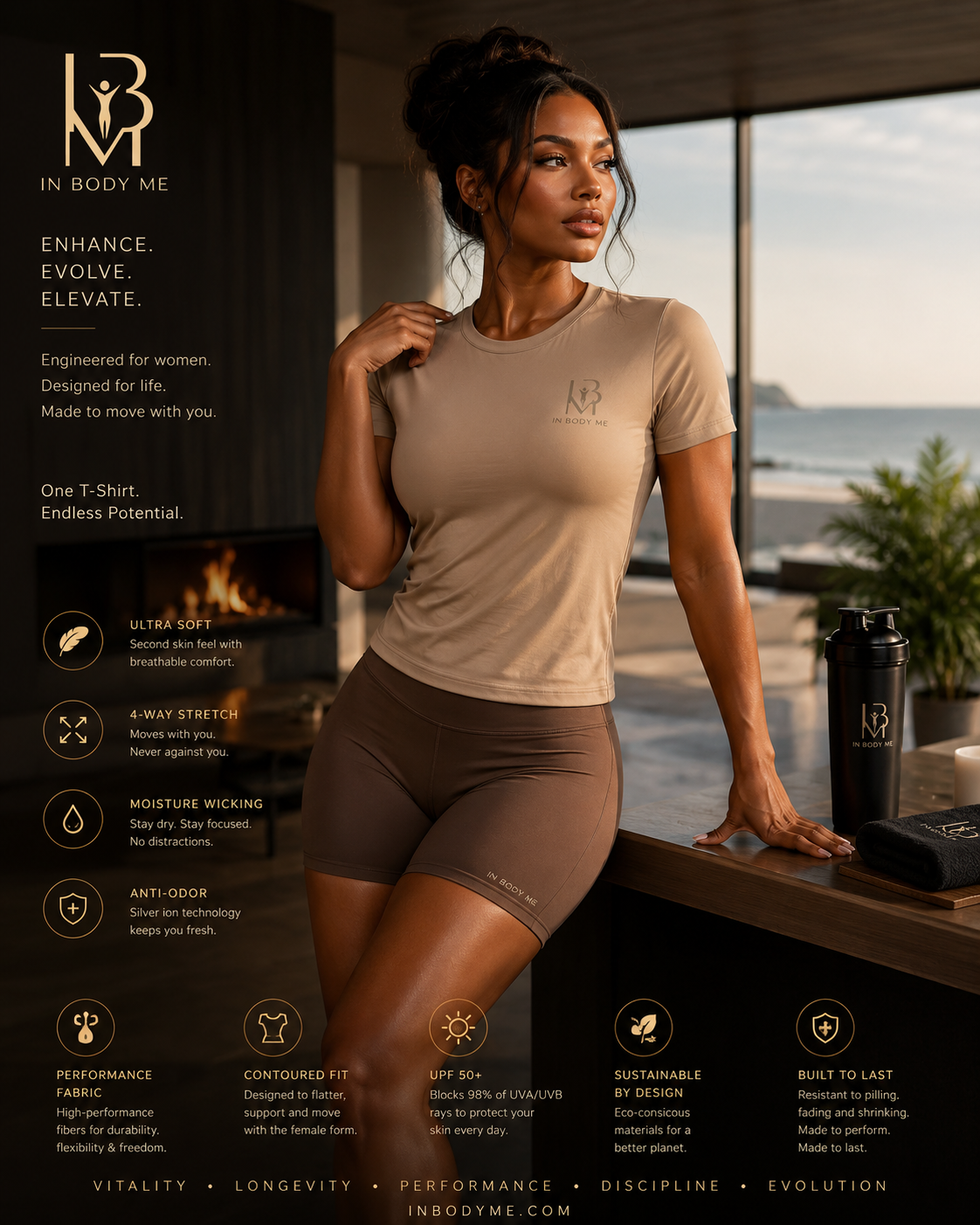 Women’s Sand Bio-Tech Tee